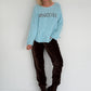 Weicher Pullover Whatever - hellblau