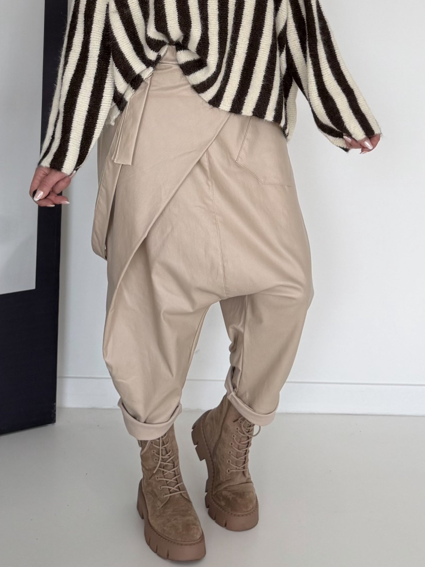 Vegane Lederbaggy - beige