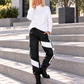 Hose im Materialmix City Statement - schwarz