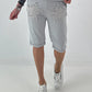 Sweatshort Leo met studs - zwart-wit