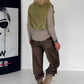 Gilet in behaaglijke bontlook - olijf