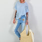 Basttasche - beige
