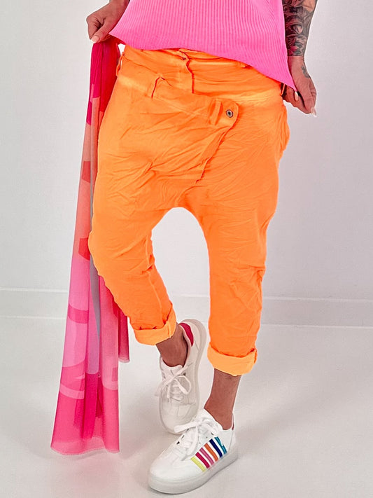 Baggy Hose mit Doppelbund - neonorange ( lieferbar ab 28.03.26)
