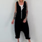 Jumpsuit mit seitlichen Streifen- schwarz