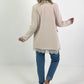 Blazer met kanten details - beige