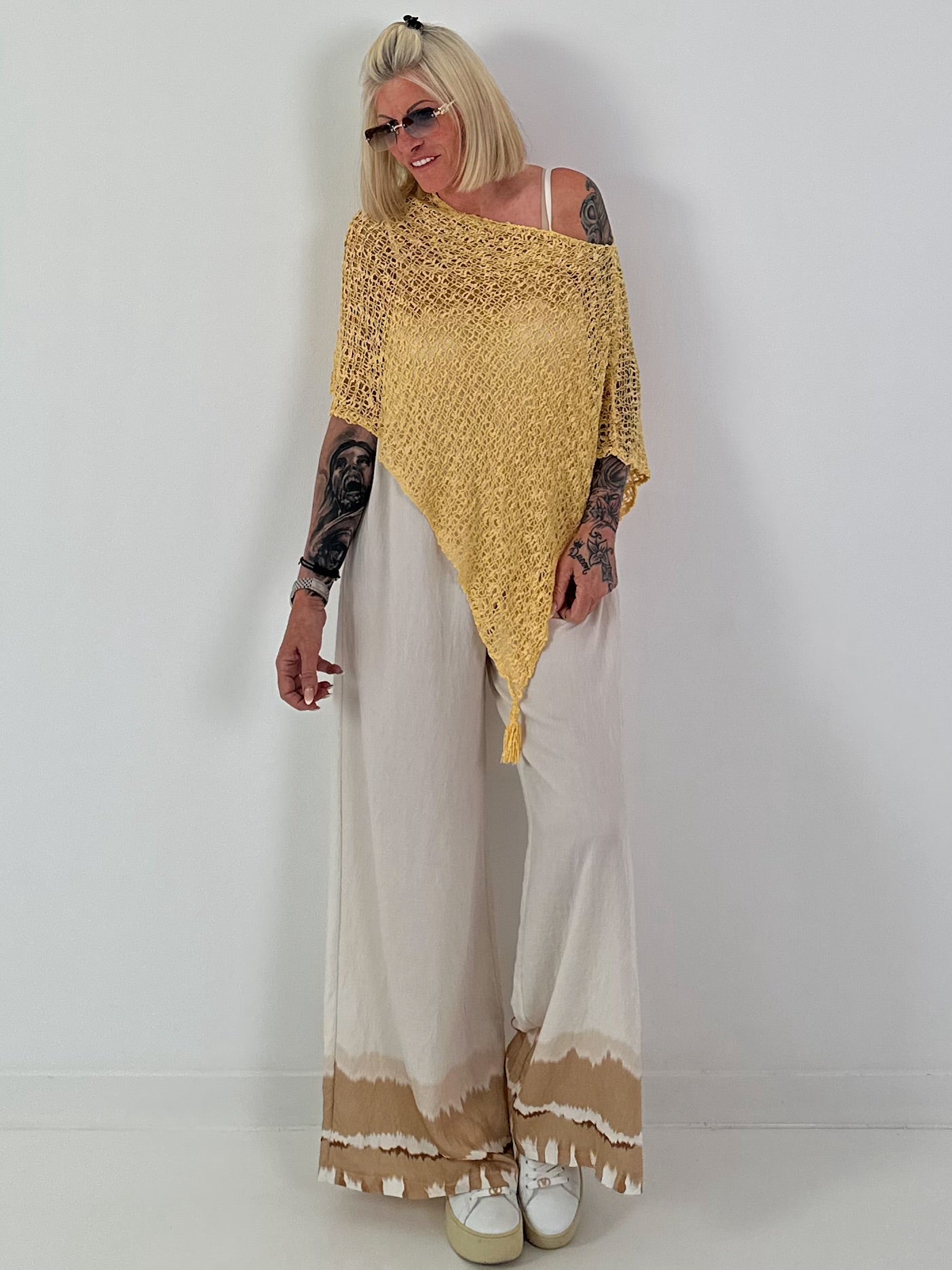 Sommerponcho - gelb