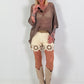 Oversized Crochet Jumper - Taupe