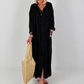 Linen dress - black
