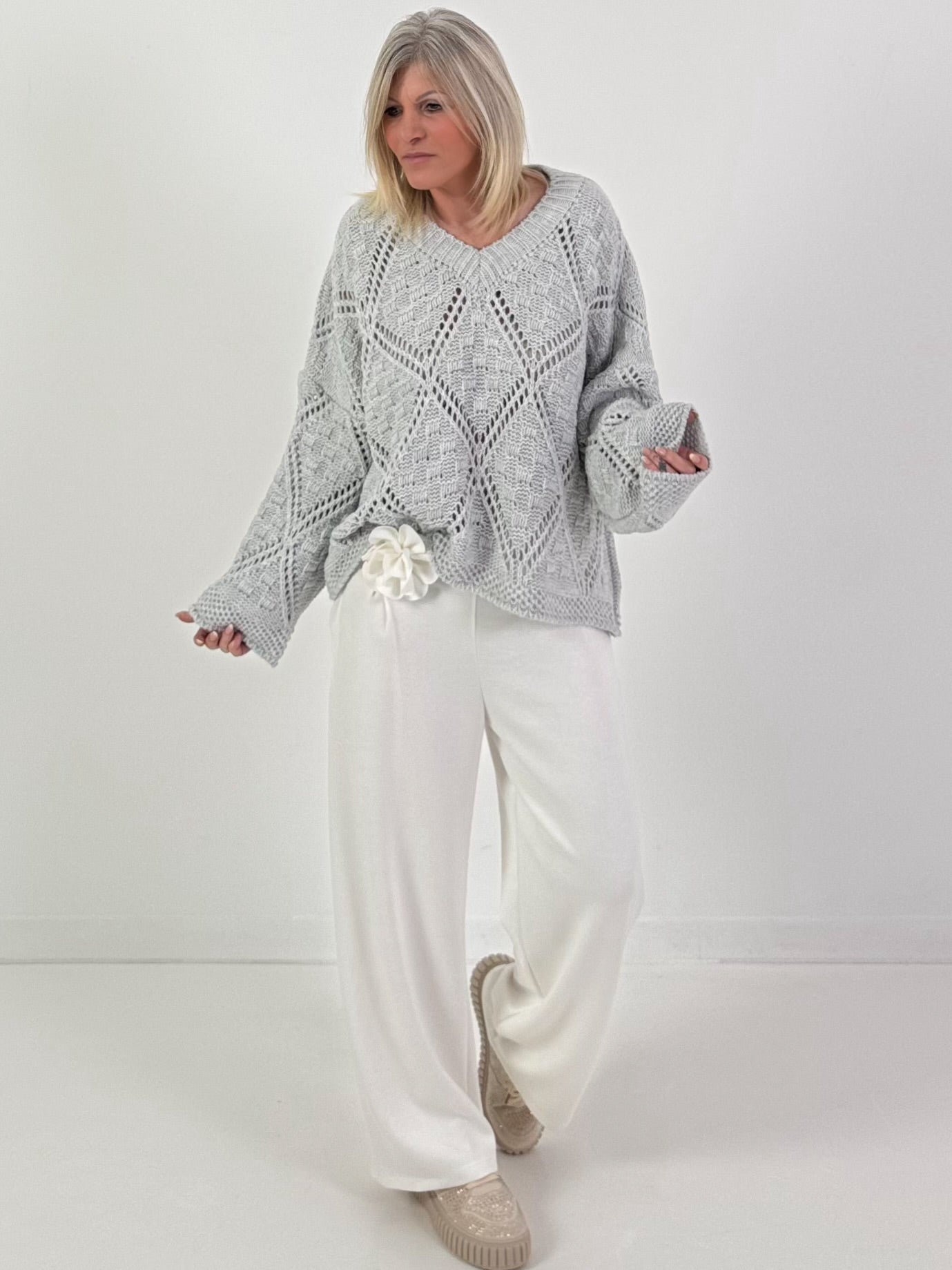 Trui model "Soft Structure" - grijs