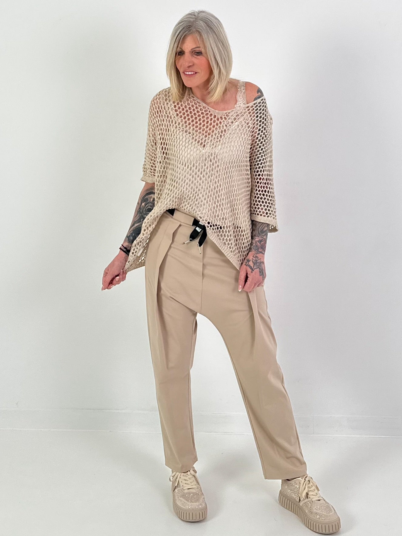 Gehaakt shirt - beige