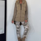 Weste mit schimmerndem Finish und Kapuze - taupe