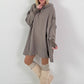 Oversized hoodie model "Rockwave" - ​​​​taupe