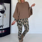 Sweater mit raffinierten Turn-Up-Ärmeln - taupe