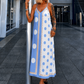 Luftiges Sommerkleid mit Print - hellblau - mehrfarbig