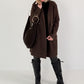 Genuine leather bag with elaborate details - mocha