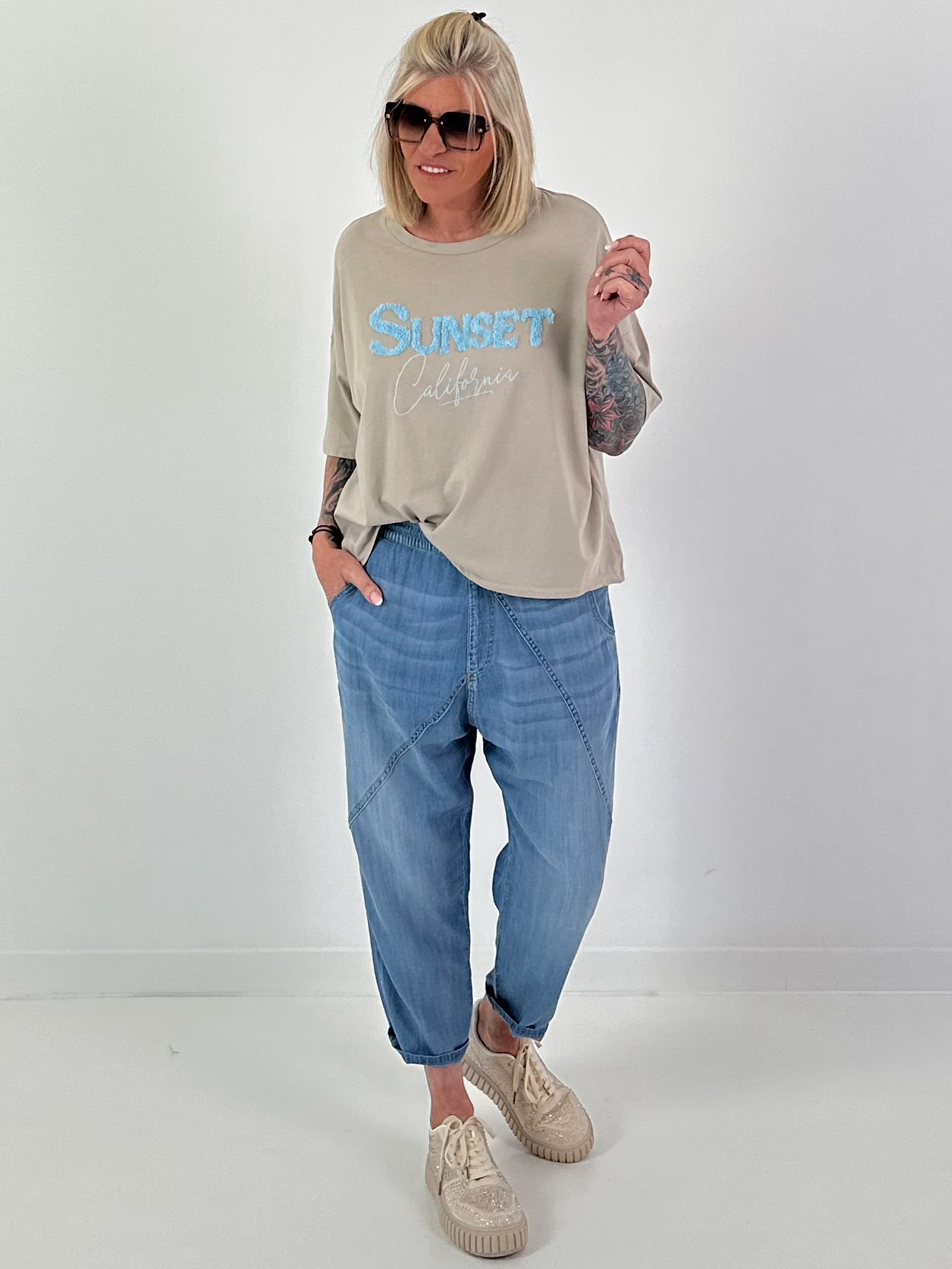 Oversized Shirt Sunset - beige