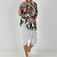 Oversized Camouflage T-Shirt - weiss-mehrfarbig