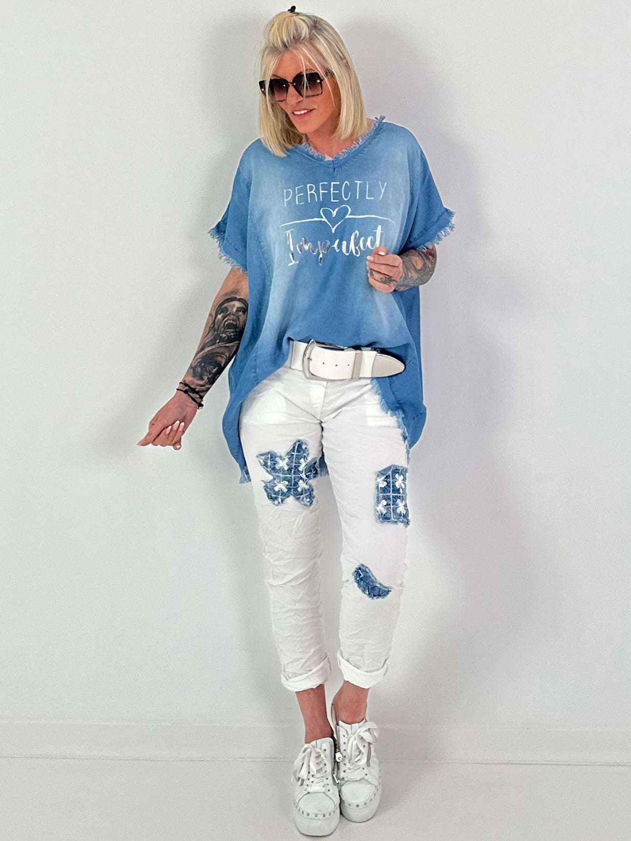 Jeans shirt Perfectly Imperfect - dark blue