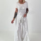 T-Shirt mit transparenten Pailletten - weiss