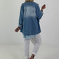 Jeans Blazer mit Ösendetails
