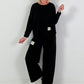 Zweiteiler mit Statement Patch - schwarz