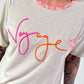 T-Shirt mit Leo-Details - beige