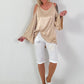 Satin-look tunic - gold