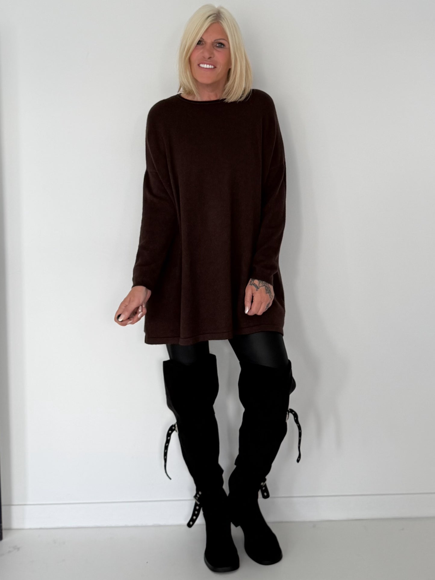 Longpullover - mokka