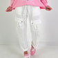 Hose mit Cargo Taschen - weiss