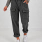 Jeans mit elastischem Bund und Patten - schwarz