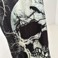Edler Mantel mit Kapuze und großem Rückenprint Skull - schwarz - mehrfarbig
