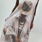 Long dress with a printed design and side pockets - beige-multicoloured