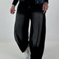 Lässige Sweat Ballonhose im Used-Look - schwarz