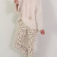 Structured tunic with tie belt and flounced sleeves - beige