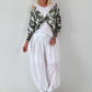 Tunika mit integrierten Top - camouflage- weiss-khaki