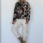 Biker Jacke Rockstar - oliv-beige-mehrfarbig