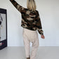 Weicher Kastiger Pullover Camouflage - mehrfarbig