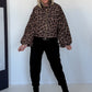 Puffy-Bomberjacke im Leo-Look - taupe-mehrfarbig