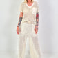 Crochet Top with Lurex - beige