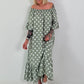 Carmen Sommerkleid mit Tupfen - khaki