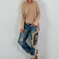 Oversized Shirt stone washed - camel (lieferbar ab ca.14.08.26)