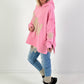 Oversized hoodie model "SUN" - pink