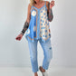 Airy patterned top - light blue - multicolored