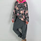 Sweat Baggy mit Tasche - anthrazit