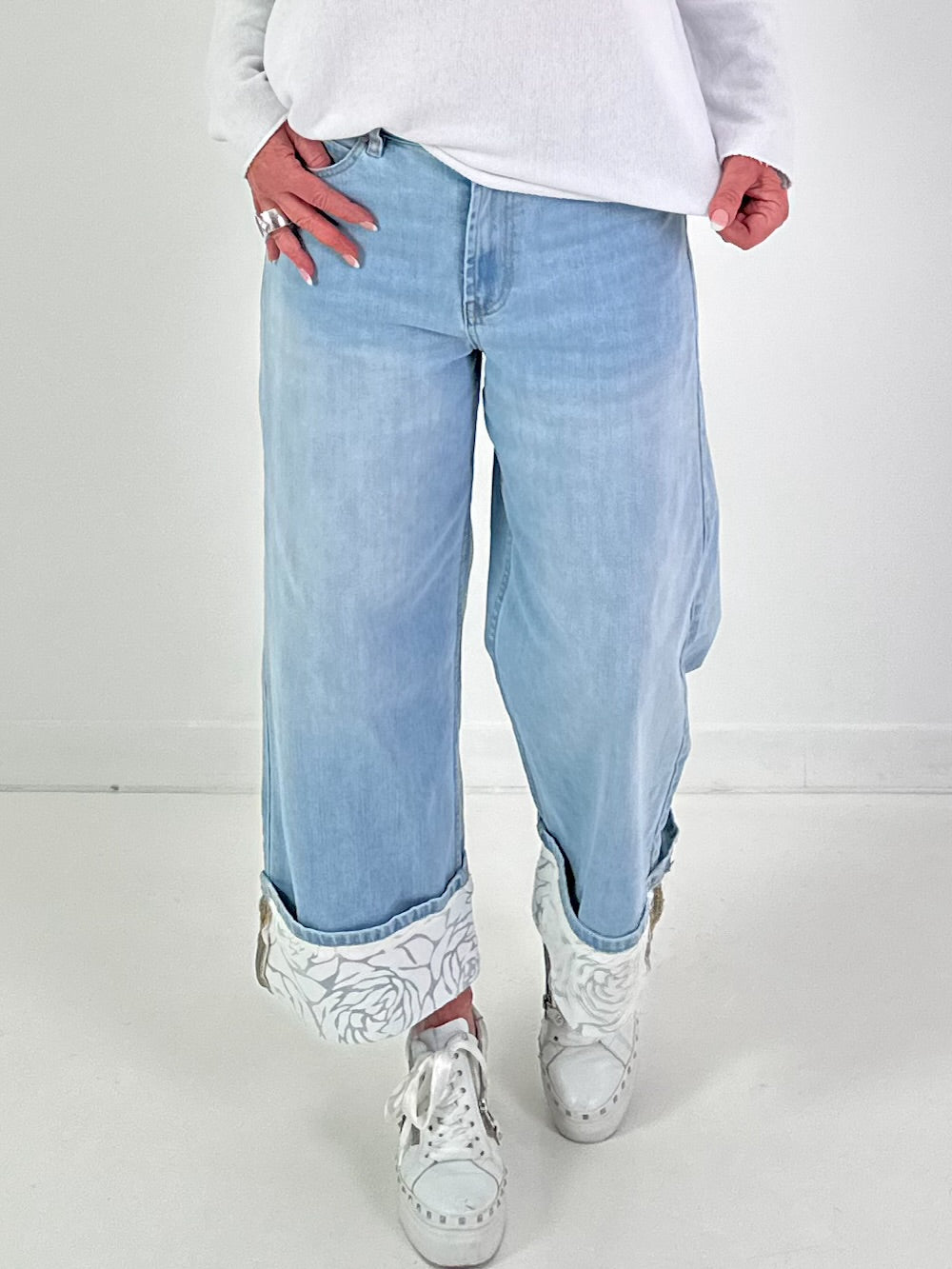 Culotte Jeans Modell "Rose Cuff Denim" - denim