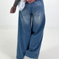 Jeans mit elastischem Bund - denim