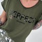 T-Shirt in edlem Materialmix - oliv