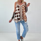 Flowy patterned top - beige - multi-colored