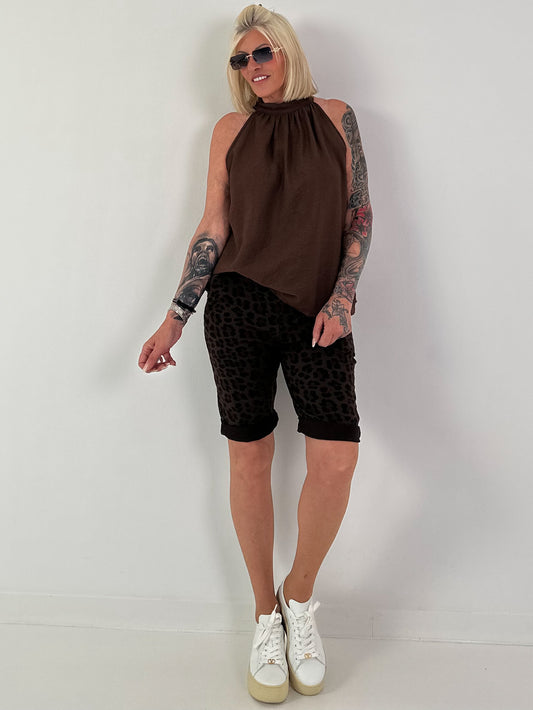 Neckholder Top -schoko
