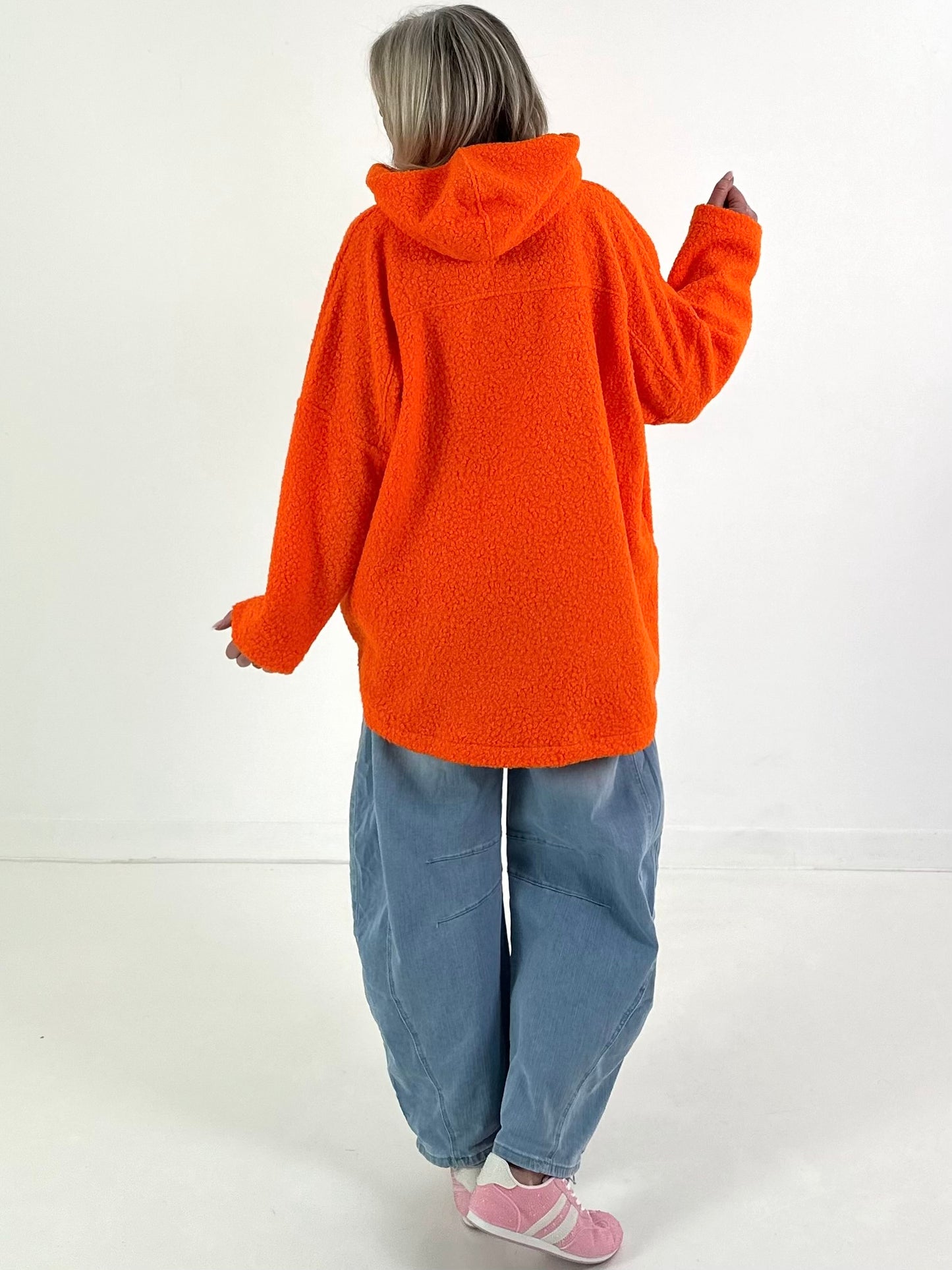 Bouclé Hoodie Malibu - orange